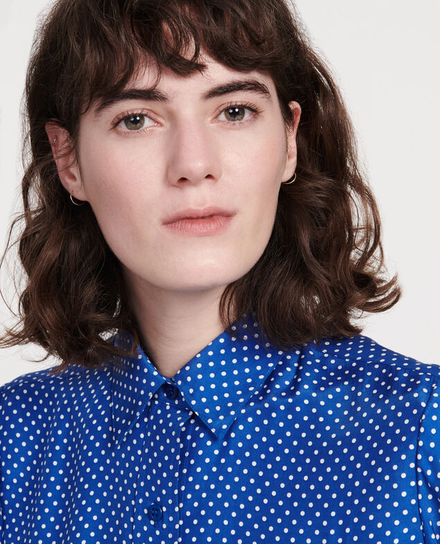 Camisa de lunares de seda Little pois surf the web