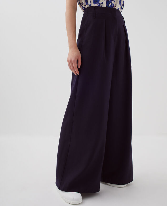 YVONNE - Pantalón amplio con pinzas H695 night sky