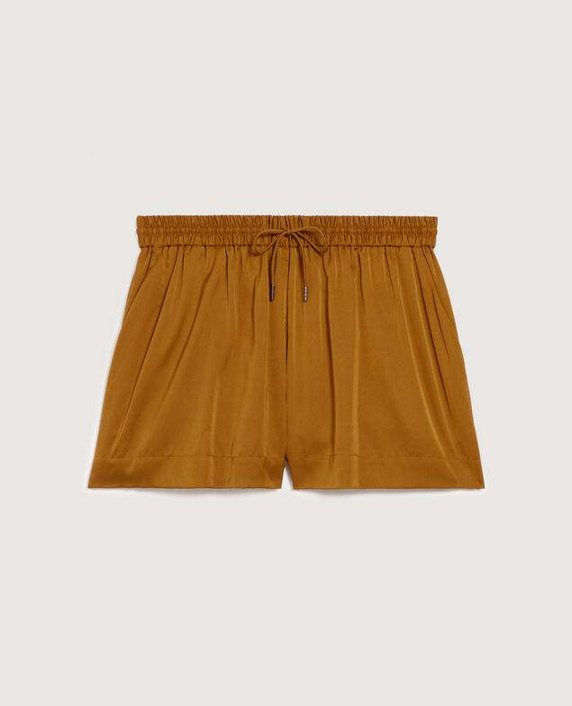 Short fluido satinado K340 bone brown