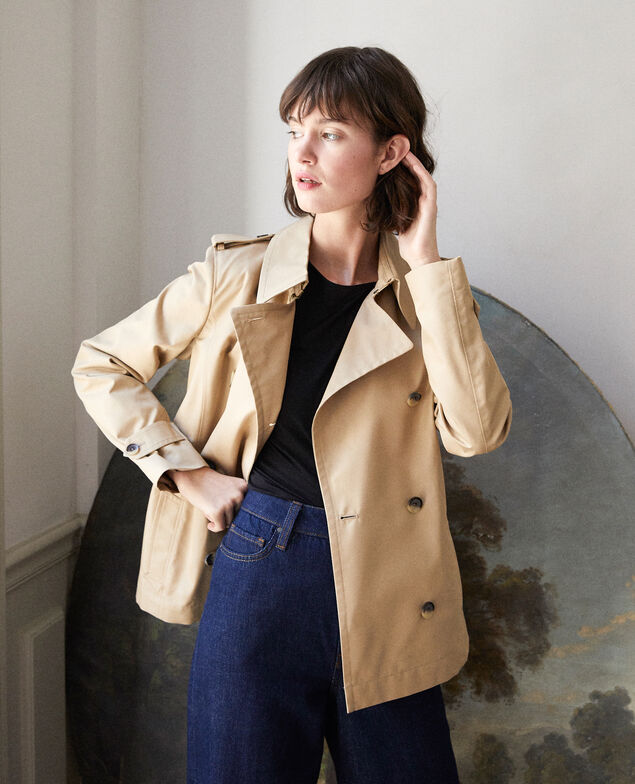 Trench corto Beige