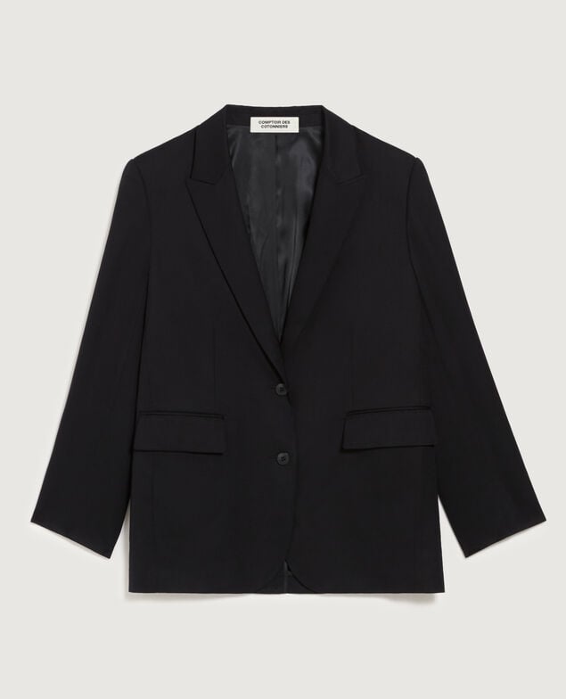 Chaqueta sastre de lana H091 black beauty