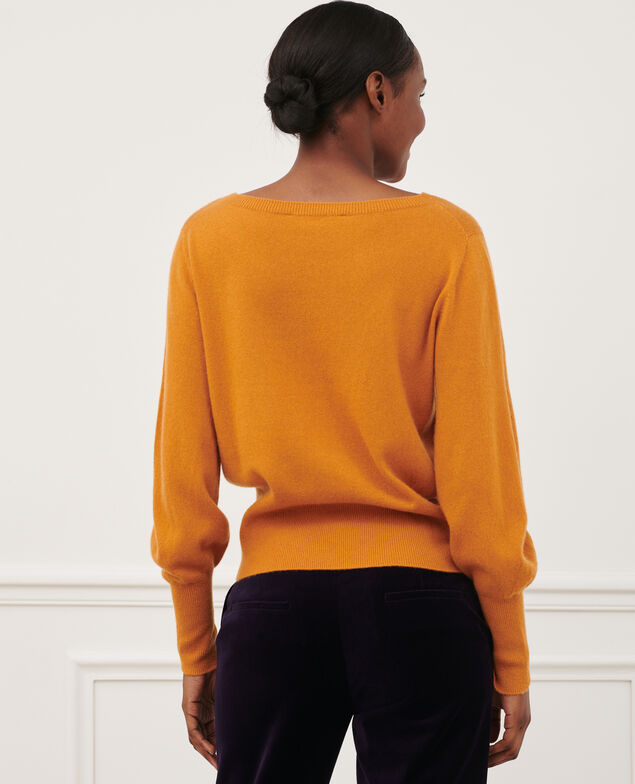 Jersey fino de cachemir con cuello de barco Sudan brwn