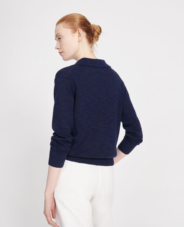 Jersey con lino Maritime blue