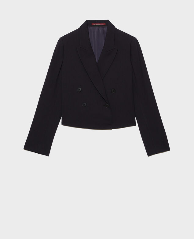 Chaqueta spencer corta de lana Black beauty