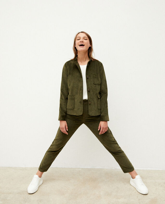Chaqueta de pana gruesa Olive night