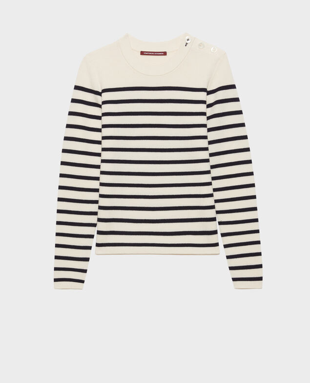 MADDY - Jersey marinero de lana merina 8842 01 offwhite