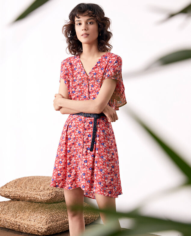 Vestido estampado Honolulu ultra pink