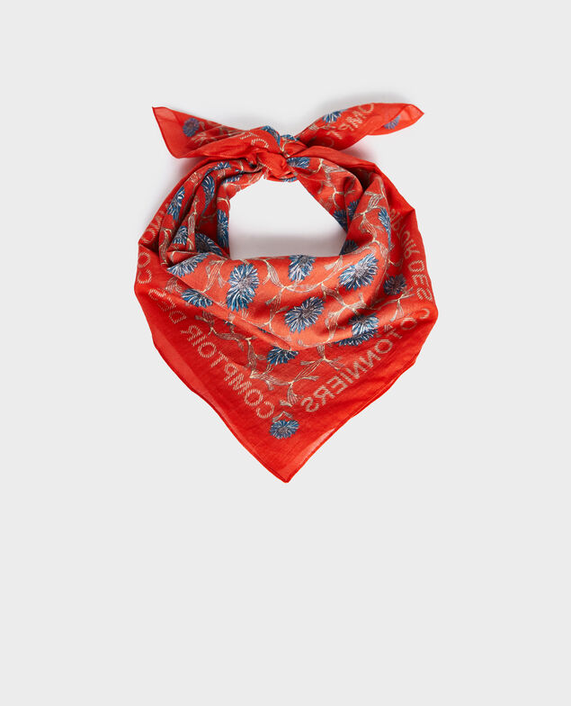 Bandana de algodón estampado Pureed pumpkin