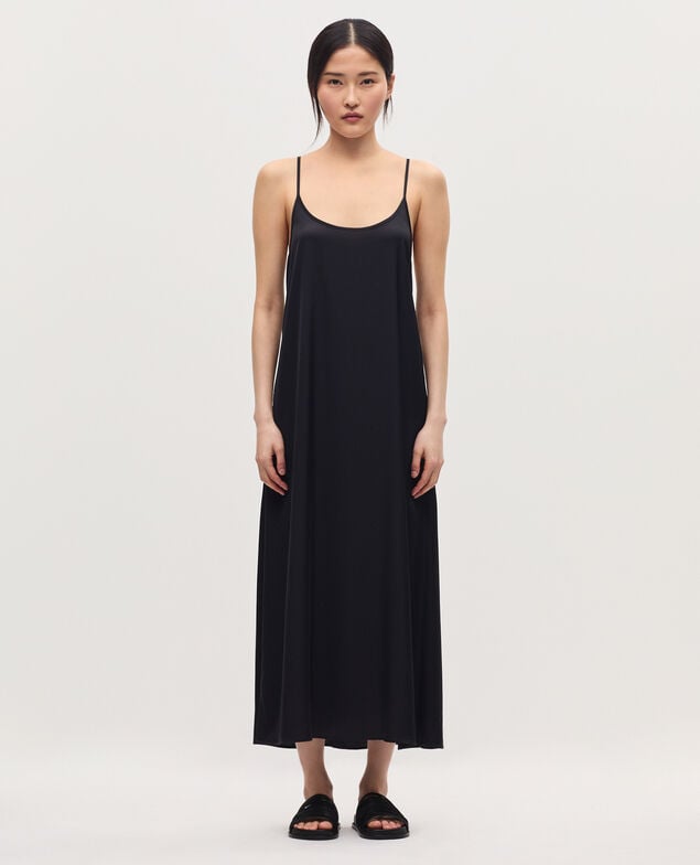 Vestido lencero satinado H091 black beauty