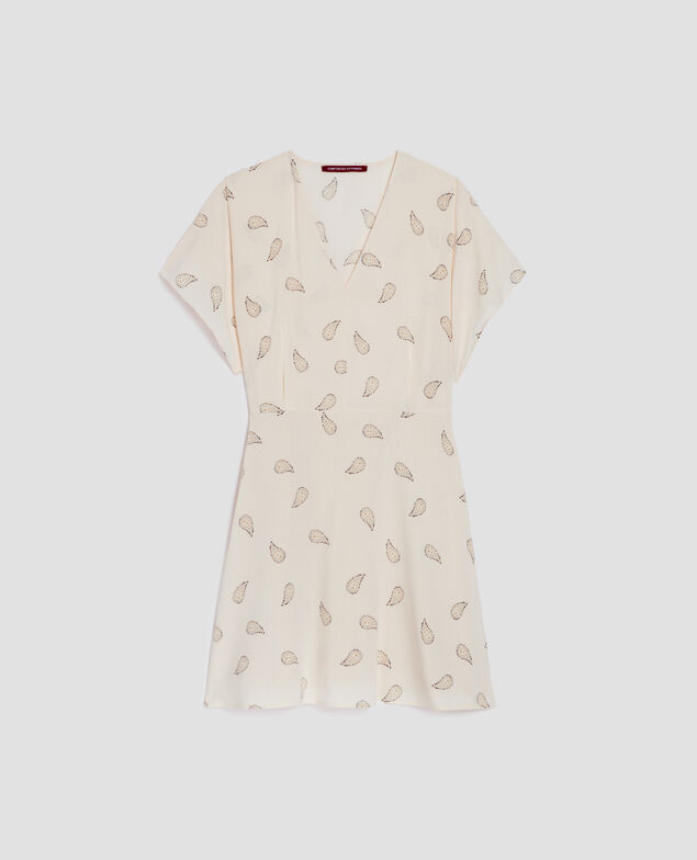 Vestido corto fluido J492 ma paisley gold