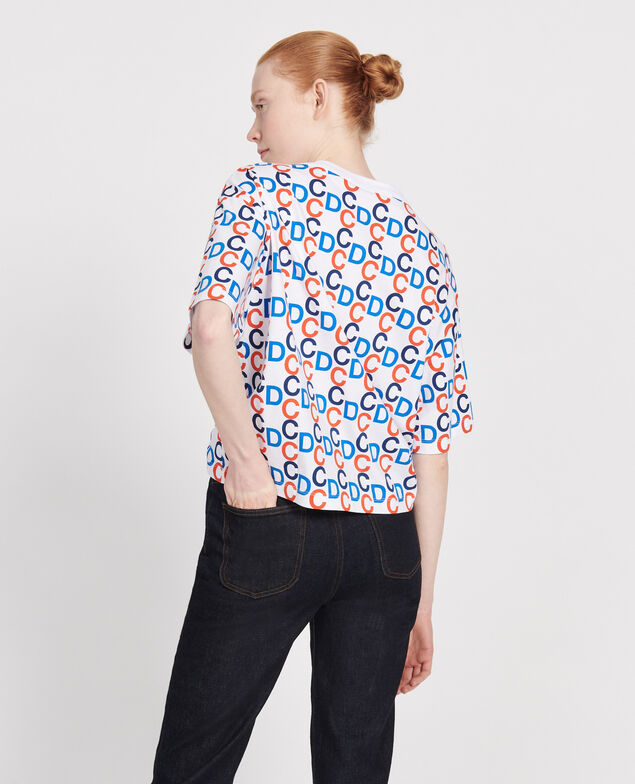 Camiseta de algodón Optical white