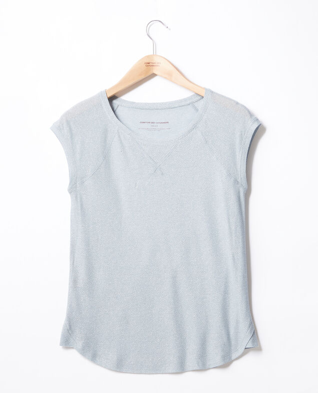 Camiseta irisada con lino Azur