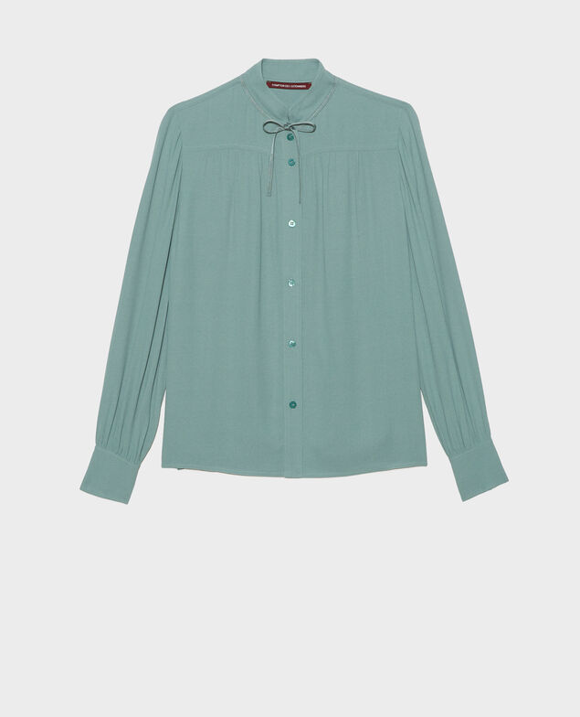 Camisa de manga larga con cuello atado  Treillis