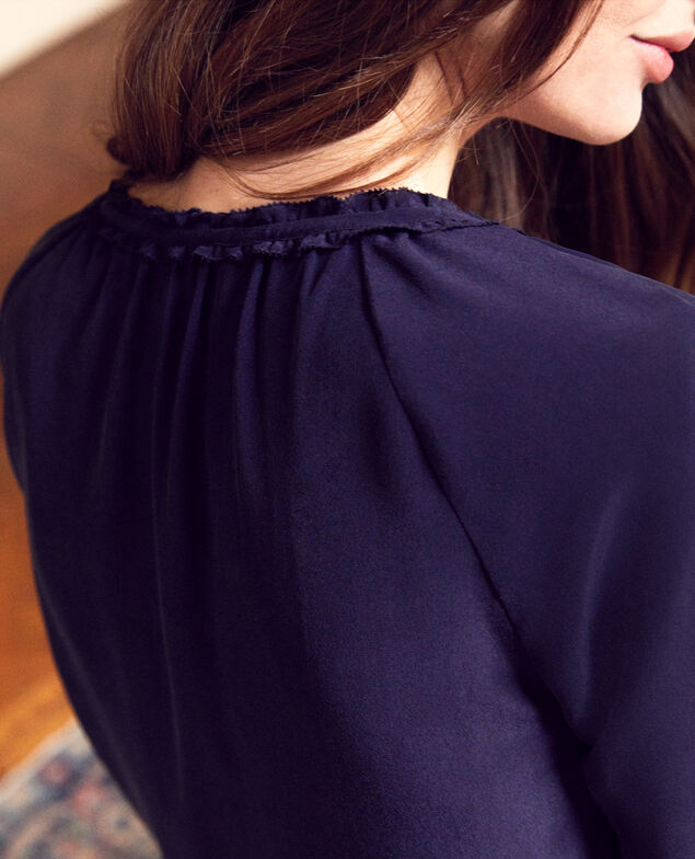 Blusa con seda Evening blue