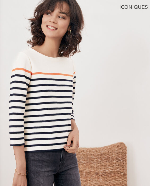 Camiseta de rayas Kaolin/navy