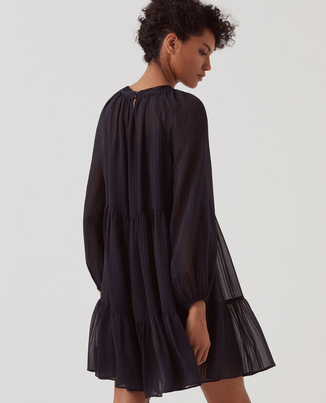 Vestido corto fluido H695 night sky