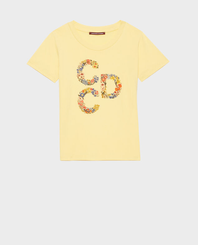 Camiseta de algodón manga corta Lemon drop