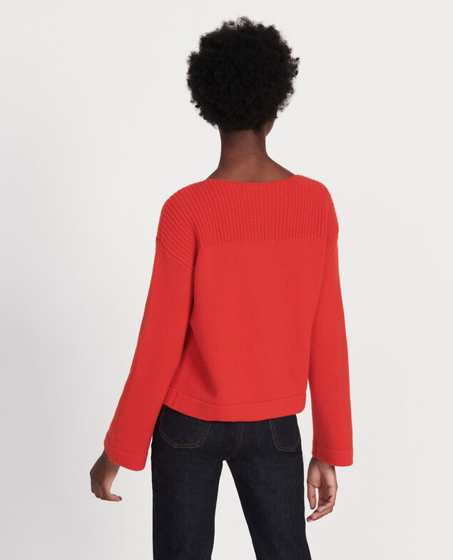Jersey de lana y cachemir Fiery red