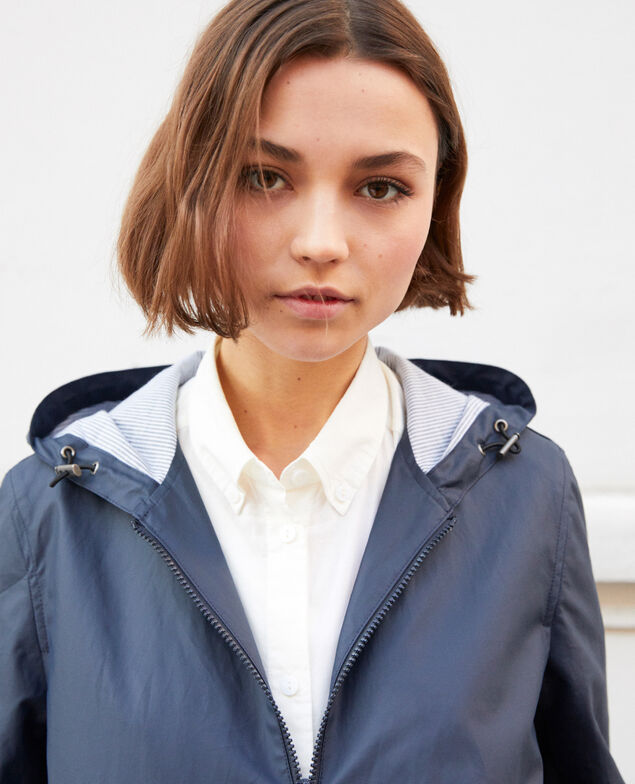 Parka ligera corta Dark navy