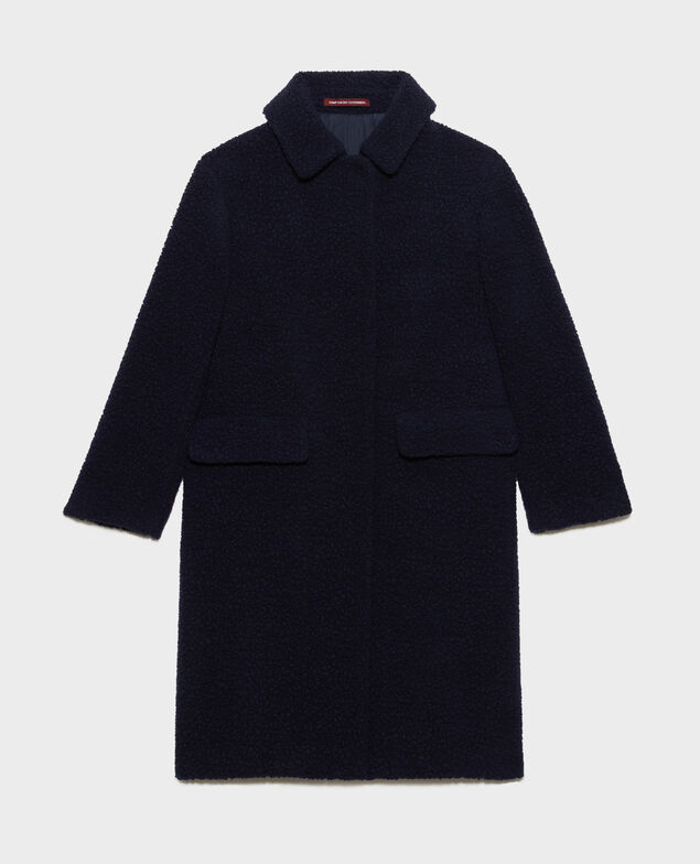 Abrigo largo de lana mezclada 8851 66 blue