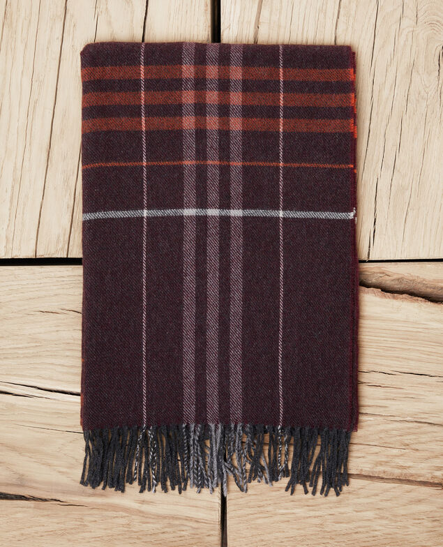 Bufanda estampado escocés Burgundy