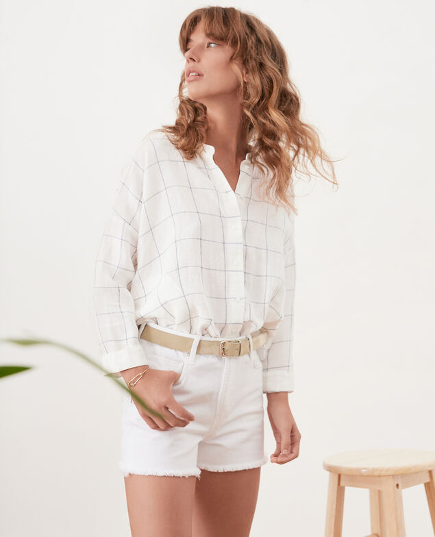 Short desflecado Blanc