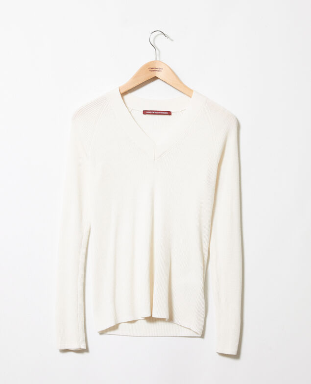 Jersey con cuello de pico Off white