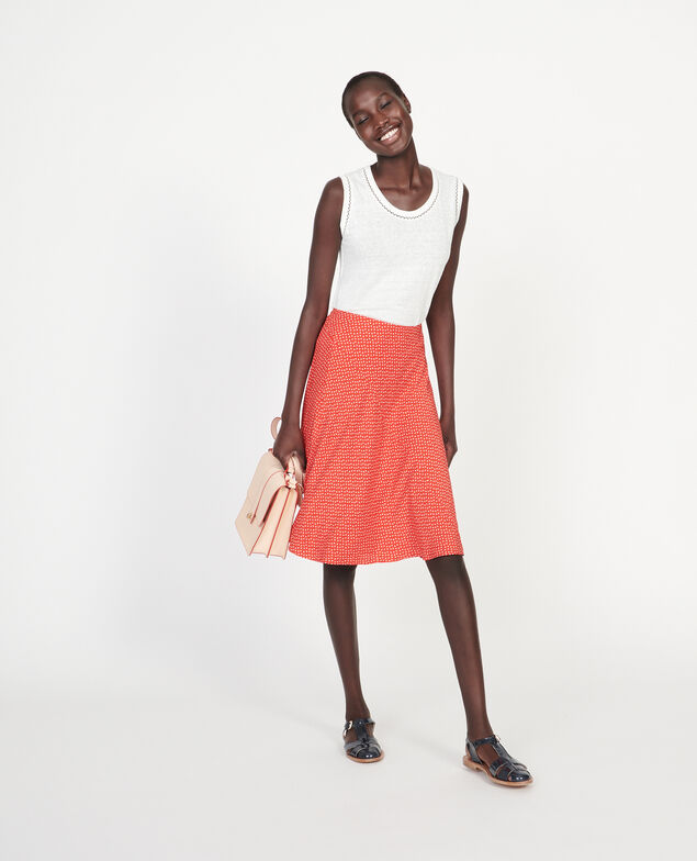 Falda de seda Memphis fiery red