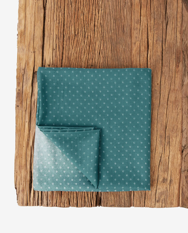 Fular estampado de algodón y seda Ring dots peppermint
