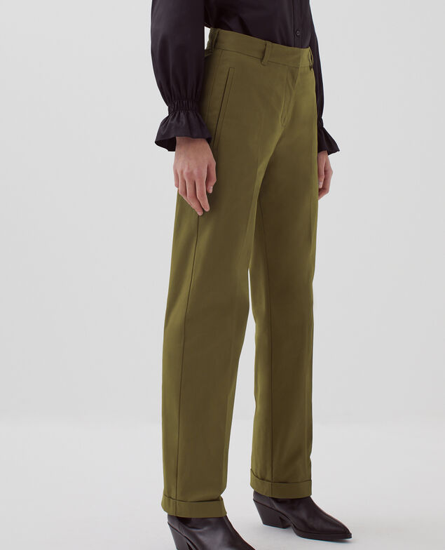 COLETTE - Pantalón recto H570 military olive