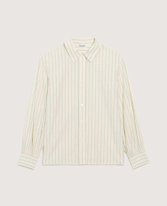 Camisa rayada K014 stripes ecru
