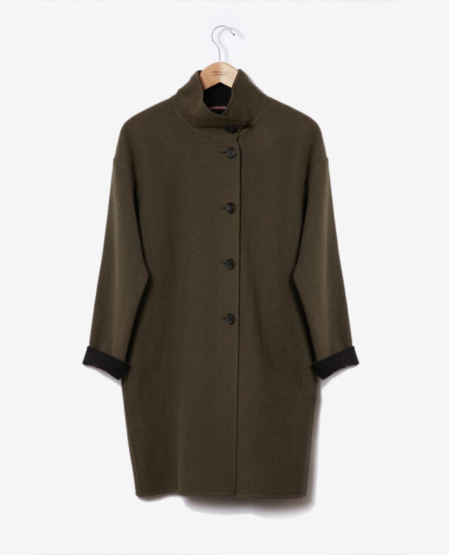 Abrigo con cuello subido Olive night