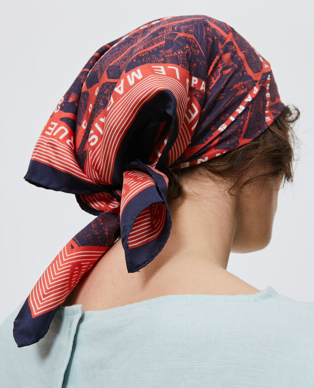 Foulard cuadrado de seda Valiant poppy