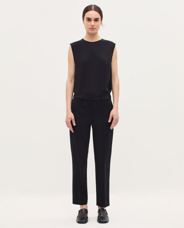 Pantalón cigarette de lana H091 black beauty