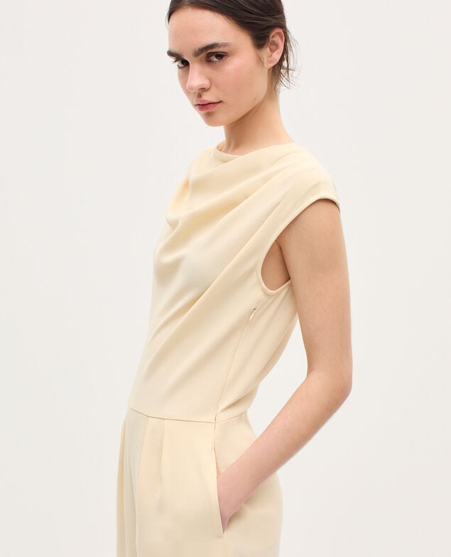 Mono de crepé satinado K300 ecru beige