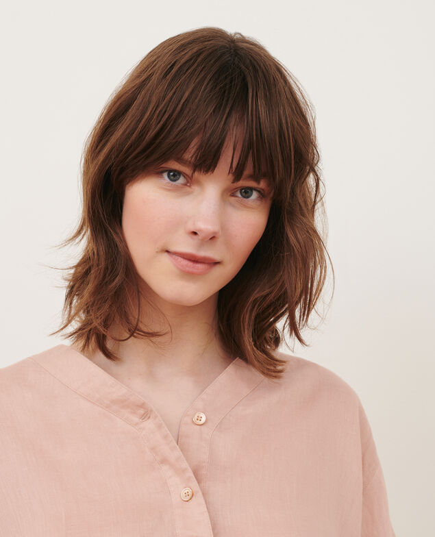 Blusa tunecina de lino 32 beige