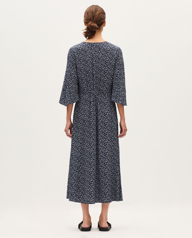 Vestido largo fluido K621 leo blue