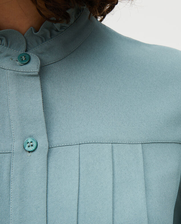 Vestido plisado con cinturón  Treillis