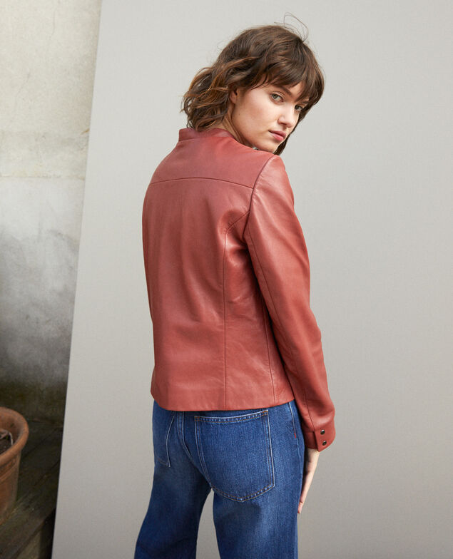 Chaqueta de cuero estilo bomber Cowhide