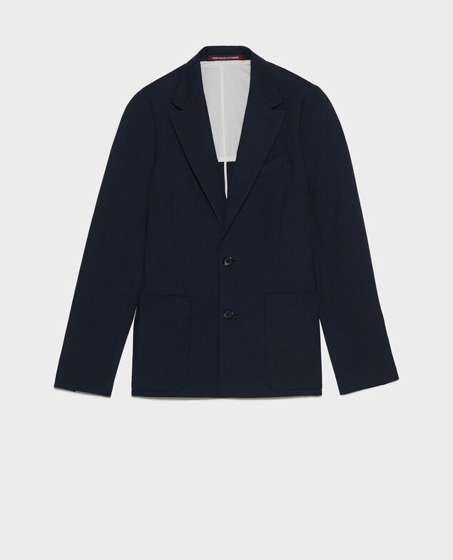 Blazer ligero de lana lisa Dark navy