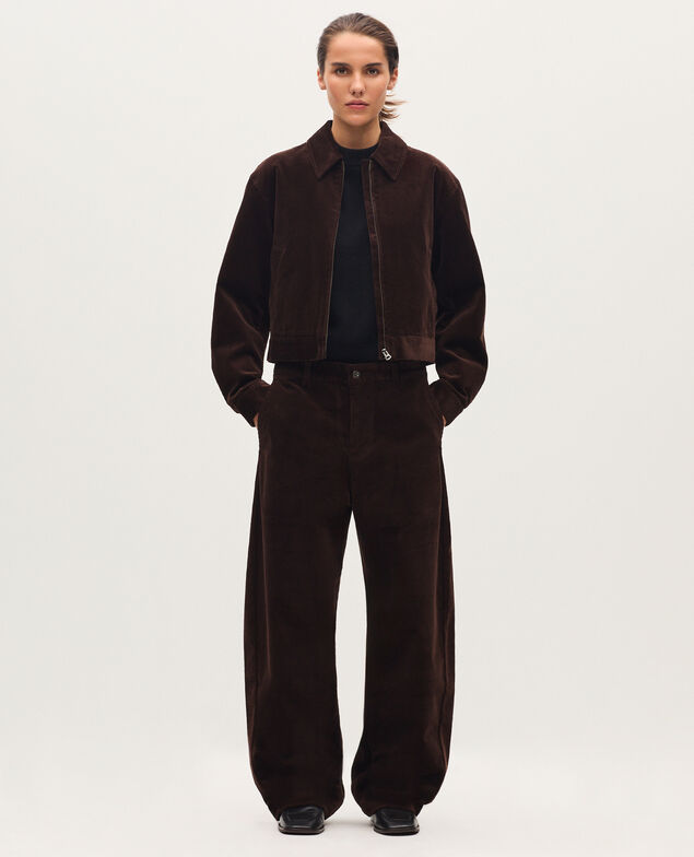 Cazadora de pana U380 dark brown