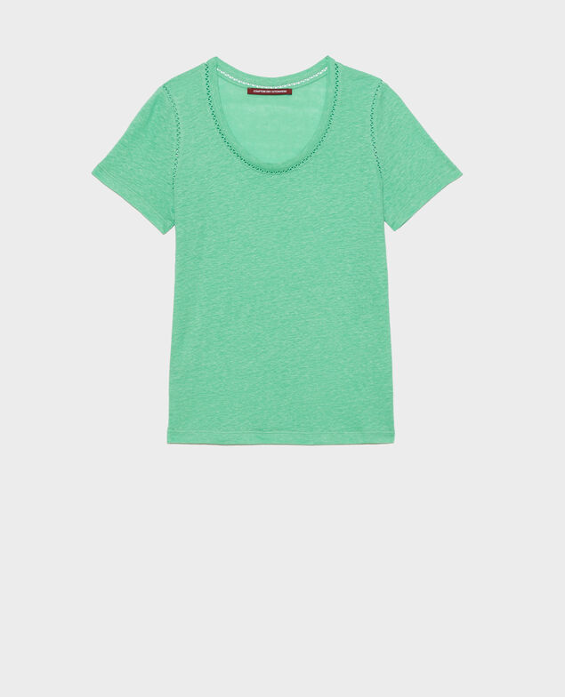 Camiseta de lino Jade cream
