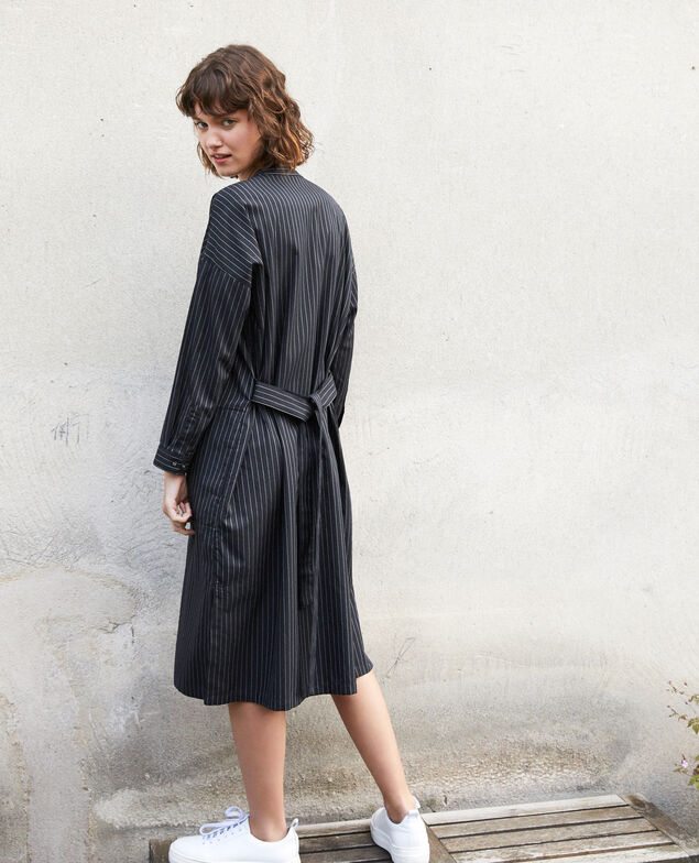 Vestido cuello mao Negro