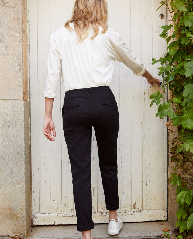 Pantalones chinos de tela  Noir