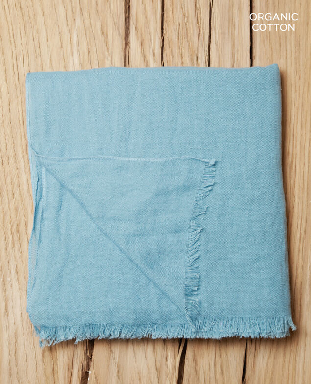 Fular de algodón orgánico Azul