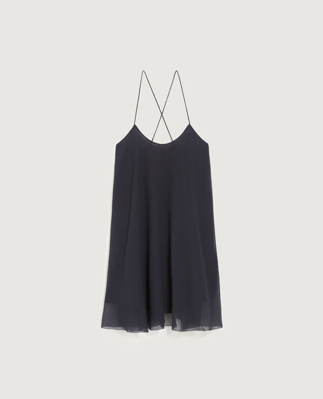 Vestido corto de muselina  K080 vulcan gray