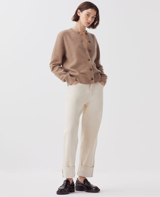 Cárdigan de lana U321 beige