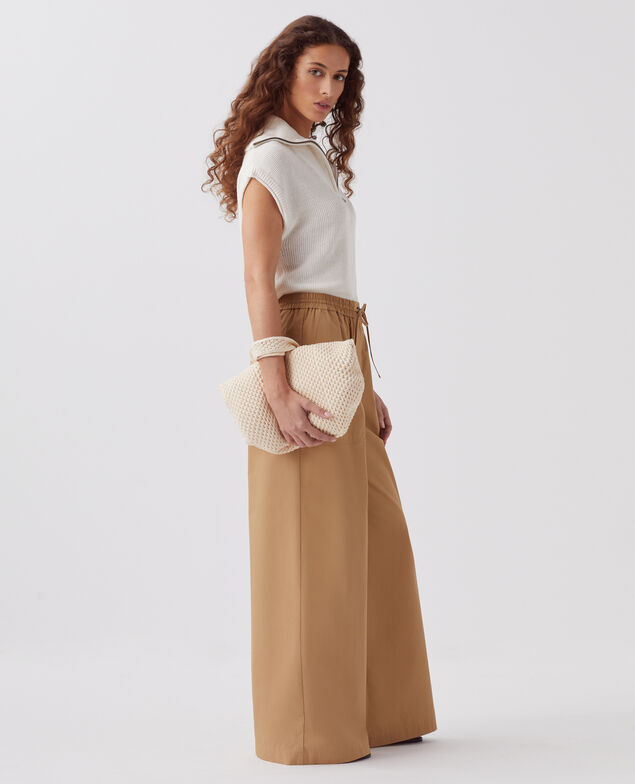 YVONNE - Pantalón amplio J330 cartouche beige