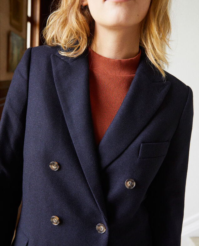 Chaqueta sastre con lana Dark navy