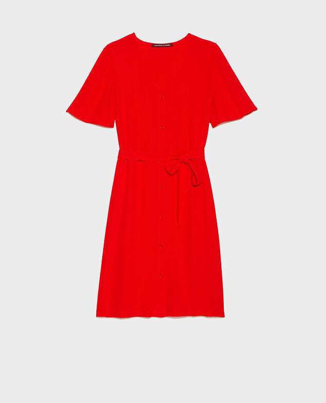 Vestido corto Fiery red